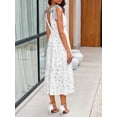 thumbnail image 4 of Vestido largo sin mangas con cuello en V floral de verano para mujer, 4 of 6