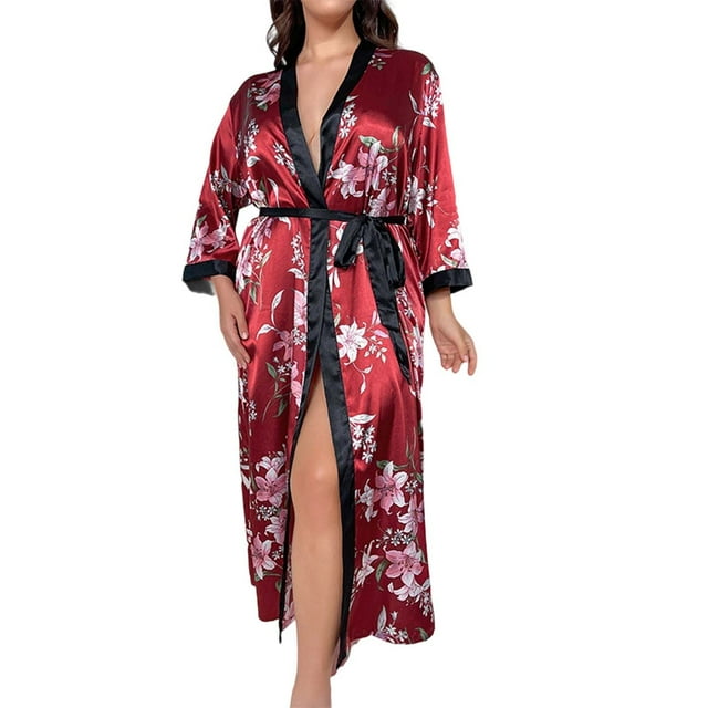 Lixiuxyad une Chemise de Nuit Longue et Aguichant pour Fille, Ample et Décontractée, Rouge