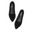 thumbnail image 2 of Women Flats Comfortable Pointed Toe Ballet Flats with Knot,Black 6, 2 of 5