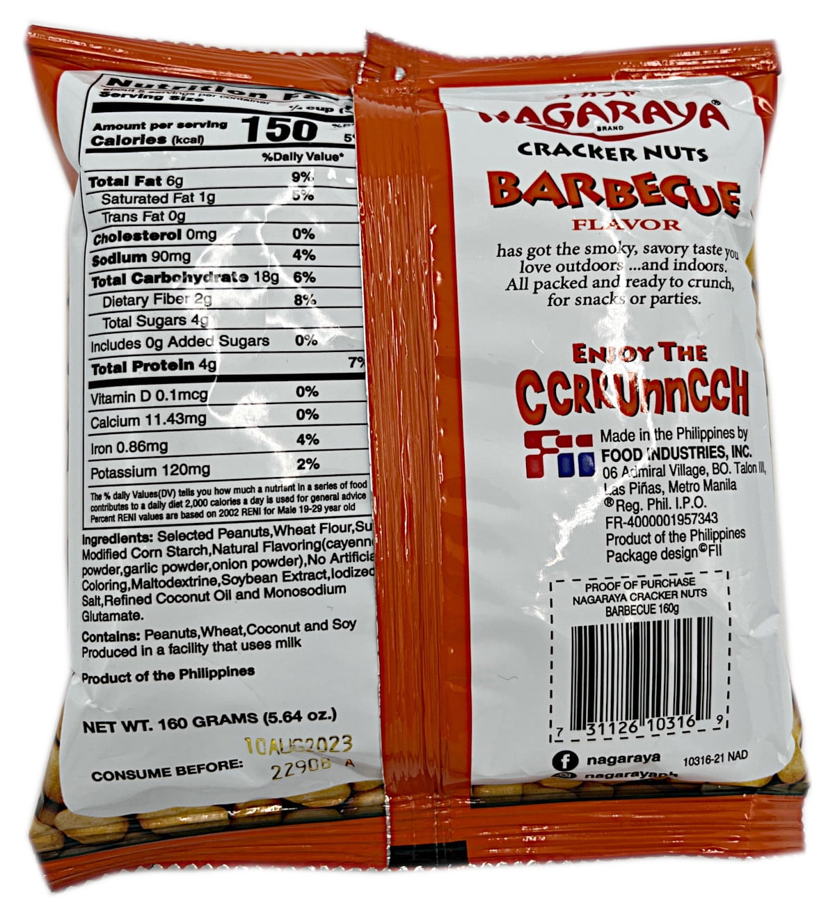 Nagaraya Cracker Nuts Barbeque Pack of 6