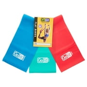 GoFit Latex Power Flat Band Kit for Resistance Band Training, Stretch Resistance Band, Mobility Band