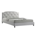 thumbnail image 3 of Atlin Designs Modern Faux Leather Upholstered Full Platform Bed in White, 3 of 3