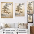 thumbnail image 4 of Designart "Zen Pine In Beige Scene" Tree Pine Floater Framed Canvas Art Print, 4 of 5