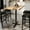 Natural Top/Black Base, variant on Flash Furniture 30" x 48" Solid Wood Commercial Indoor Tabletop in Natural with 23.5" x 29.5" Bar Height Rust-Resistant Black Cast Iron X-Base