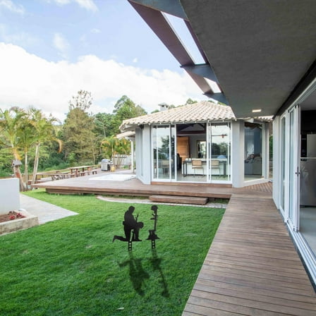 HEATSHAKING Garden Stake Acrylic Black 1 Set 13.8x8.1x0.08in Outdoor Garden Yard Pathway Decoration