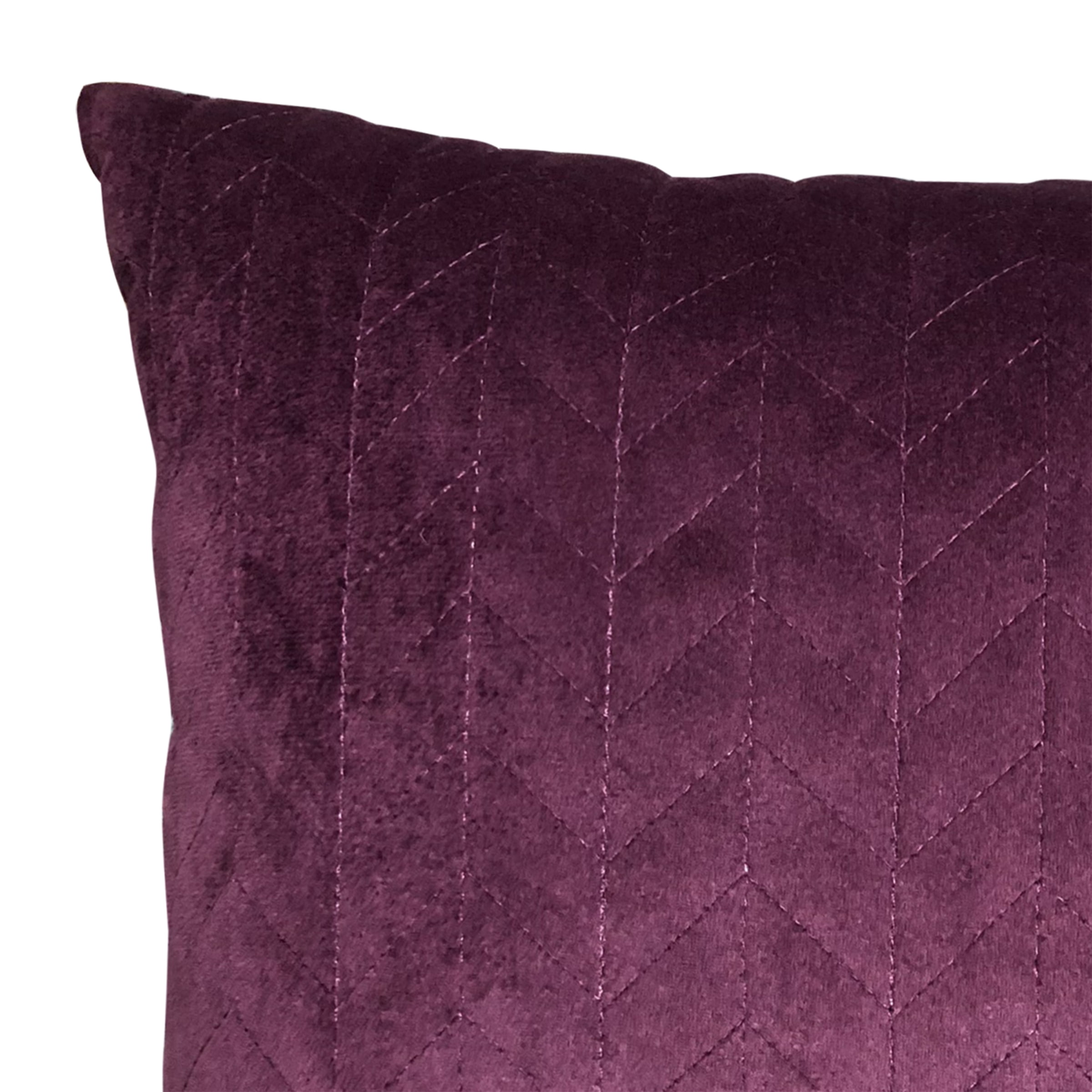 Mandala Velvet Quilted Throw Pillow Amethyst