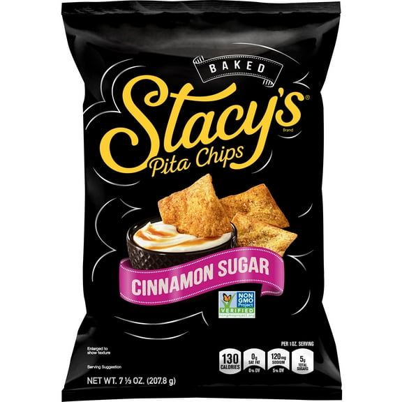 Stacy's Pita Chips, Cinnamon Sugar, 7.33 oz Plastic Bag