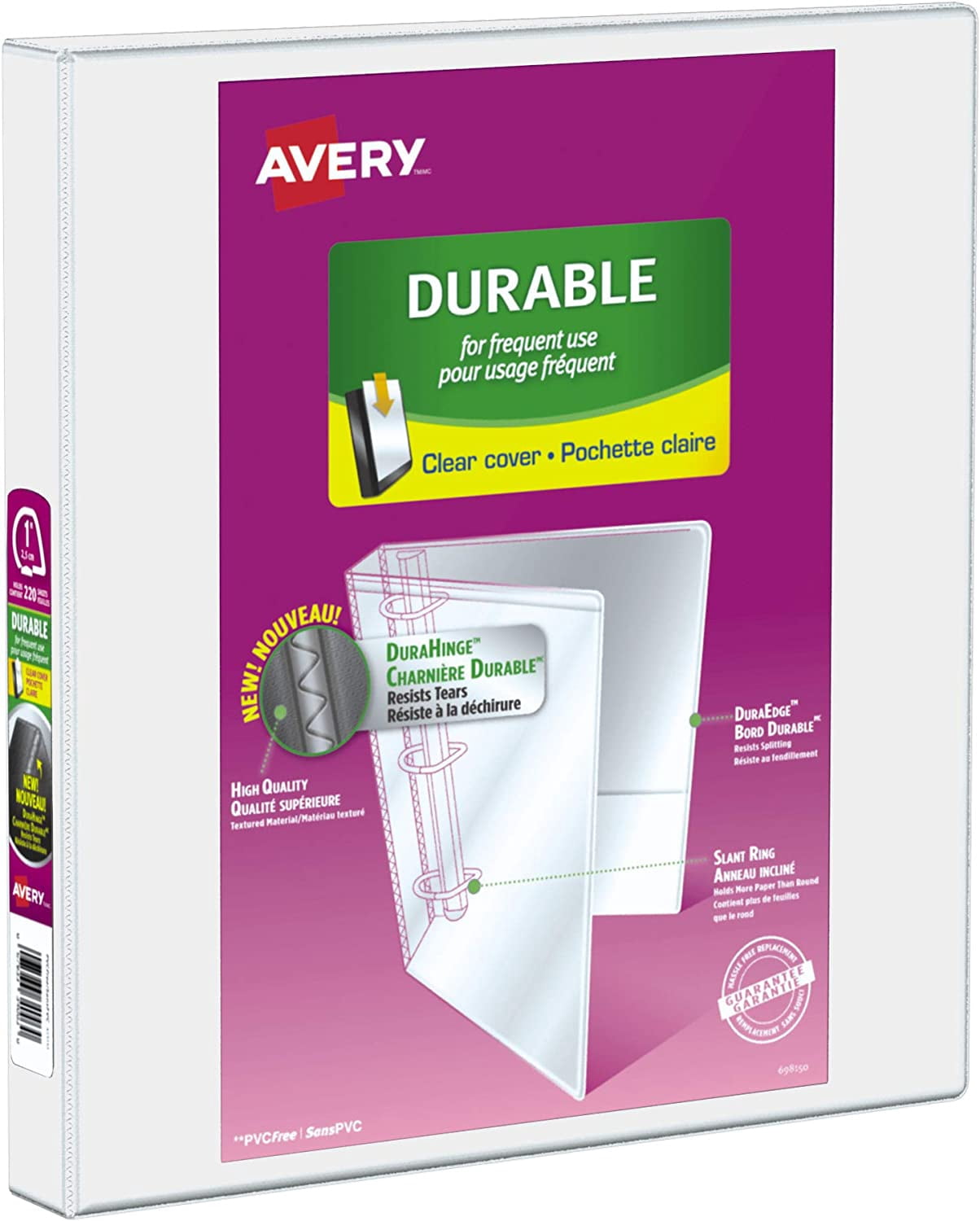 Avery Durable View 3-Ring Binder, 1 Inch