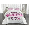 thumbnail image 3 of Ambesonne Queen Quilted Bedspread Set 3 Pcs, Girlish Fashion, Queen Size, Dried Rose Pink, 3 of 5