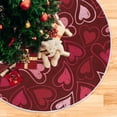 thumbnail image 5 of Coolnut Love Heart Christmas Tree Skirt 36", Valentine's Day Tree Skirt Double Layers Polyester Easter Tree Skirt for Valentine's Day Holiday Party Decoration, 5 of 6