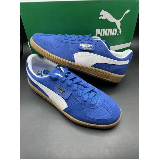 New PU & MA Palermo Lace Up Mens Size 9.5 Blue Sneakers Casual Shoes 396463 07