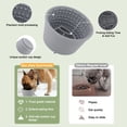 thumbnail image 6 of Unique Bargains Slow Feeder Dog Bowls Silicone Dog Lick Bowl with Brush & Scraper Non-Slip Base Slow Feeder for Anxiety Alleviating & Oral Health Gray Blue, 6 of 7