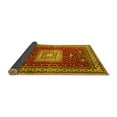 thumbnail image 2 of Ahgly Company Indoor Round Geometric Yellow Traditional Area Rugs, 7' Round, 2 of 4