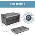 thumbnail image 2 of Cubo de almacenamiento CleverMade plegable con tapa, 46 L, 3 unidades, Stone, 2 of 8