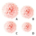 thumbnail image 2 of Billuyoard Juego de 1 Uds. De pompones de papel rosa de 7,8 pulgadas, pañuelos colgantes de papel, pompones de flores, bolas de papel para fiesta Kits de decoración para fiestas Rosa 10 pulgadas, 2 of 6