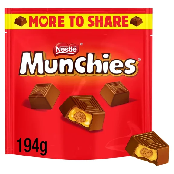 Munchies Milk Chocolate Share Bag 194G, Imported from Britain