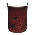 thumbnail image 1 of Balery Spiders On A Web Cesta de ropa redonda con asas, impermeable, independiente, para ropa, juguetes, dormitorio y familia-Small, 1 of 6