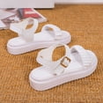 thumbnail image 5 of asdoklhq Women's Sandals Shoes,Women's Sandals On Clearance,Women Sandals Casual Ladies Shoes Solid Color Platform Open Toe Slip-On Female Sandalias Light Comfort, 5 of 9