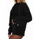 thumbnail image 2 of Cárdigan Holgado de Cuello Redondo, Larga, con Cremallera Frontal, para Mujer, Moderno Suéter de Punto con Cremallera, Abrigos de Otoño. Negro L, 2 of 7