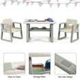 thumbnail image 5 of Gymax Kids Table and 2 Chairs Set Toddler Table w/ Storage Shelf For Baby Gift White, 5 of 10