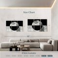 thumbnail image 4 of Elephant Stock Abstract Concrete Circle Wall Art - Horizontal Multi Panel Canvas - Living Room Wall Decor - Abstract Multi Panel - Black And Gray Decor - 65" x 42", 4 of 8