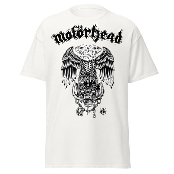 Motorhead - Double Eagle Jumbo Print Unisex T-Shirt - White - Small