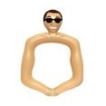 thumbnail image 2 of Marco de fotos inflable con juguete de hombre musculoso, accesorio decorativo, marco de selfie creativo para carnaval, fiesta de graduación, cumpleaño, 2 of 9