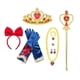 thumbnail image 3 of Accesorios Disney Frozen Elsa Anna, guantes, varita, corona, conjunto de joyería, peluca Ariel trenzada para vestido de princesa, ropa, accesorios de Cosplay, 3 of 5