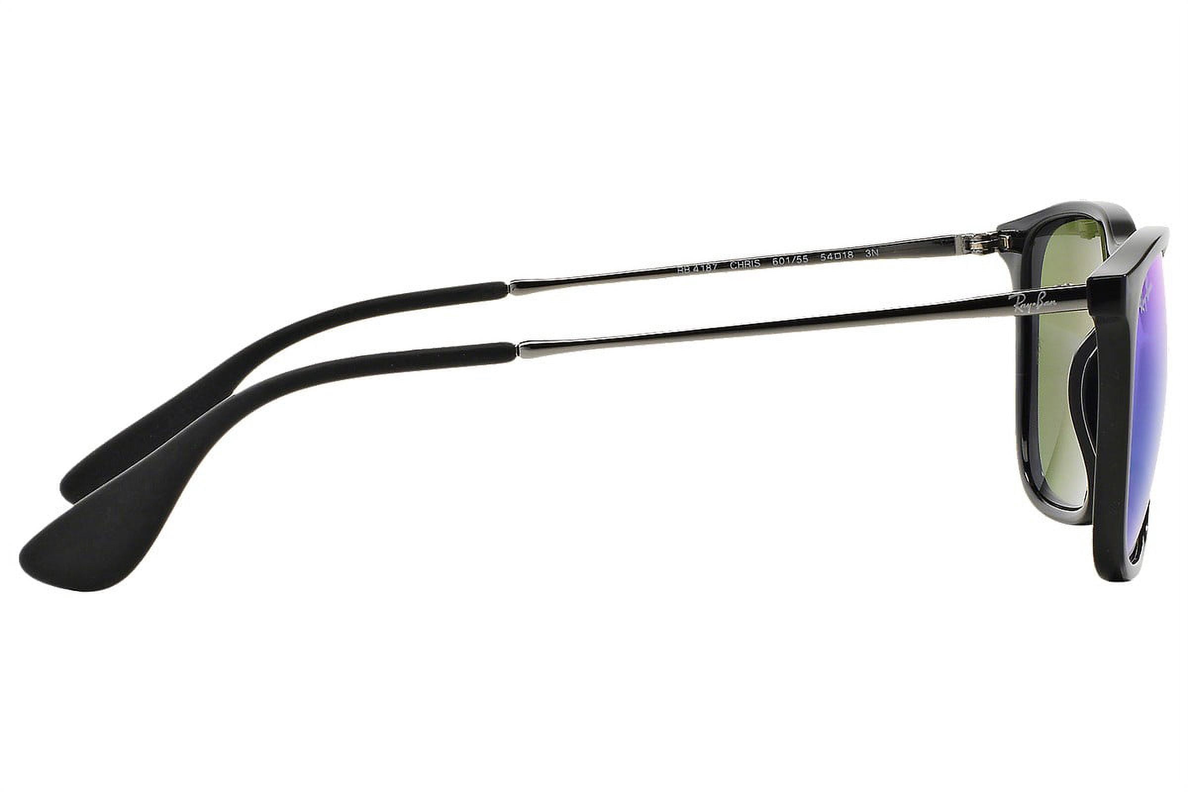 Ray Ban RB 4187 601/55 Chris - Black Gunmetal/Blue by Ray Ban for
