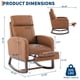 thumbnail image 3 of Yeshouse Mecedora mecedora para guardería con reposapiés ajustable, respaldo alto, suave acolchado, dos bolsillos laterales, patas de madera maciza, cómodo sillón para sala de estar y dormitorio, 3 of 8
