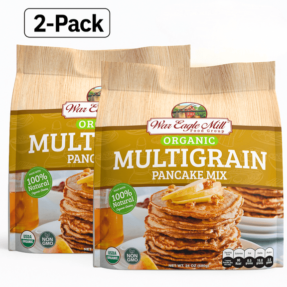 War Eagle Mill Organic Multigrain Pancake Mix, 24 oz Bags (2 pack)