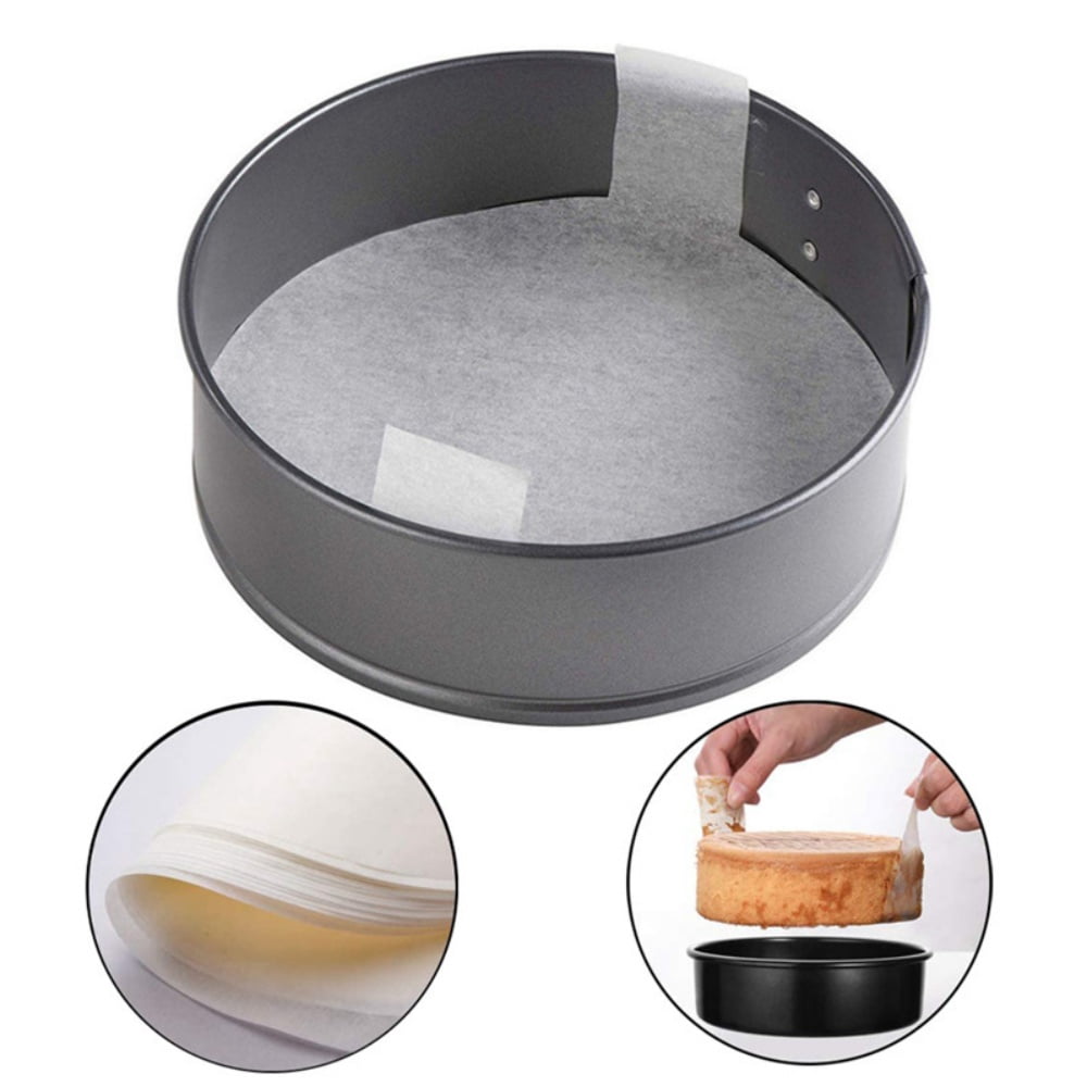 200 Pcs Cake Pan Liners 8 inch Round Baking Parchment Paper Sheets Cooking Oven Paper Cake Baking Circle Sheet with Lift Tabs, Unbleached