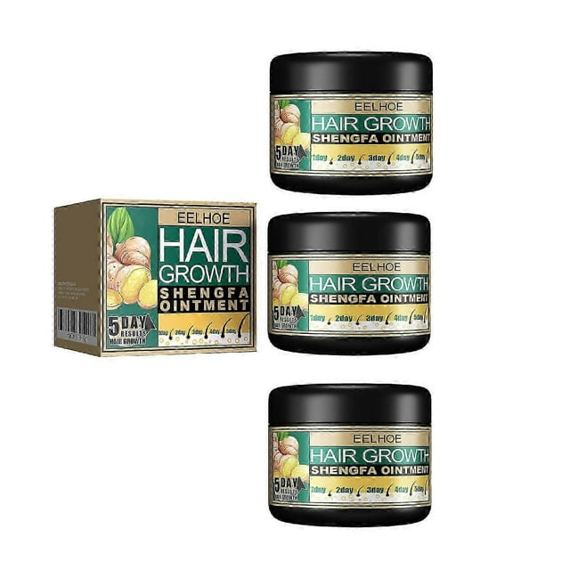 1-3x Ginger Hair Growth Ointment Hair Regrowth Serum Natural Hair Loss Treatment
