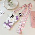 thumbnail image 1 of Para Samsung Galaxy A13 A14 A22 A23 A32 A33 A53 A73 A72 A52 A52s A71 A51 A21s A20s A10s Sanrio 3D Dibujos Animados Hello Kitty Fundas Traseras Suaves A Prueba De Golpes Con Cordón, 1 of 4