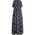 thumbnail image 2 of Vestidos de verano para mujer Vestido largo bohemio sin tirantes de porcelana azul y blanca, 2 of 4