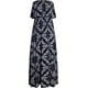 thumbnail image 2 of Vestidos de verano para mujer Vestido largo bohemio sin tirantes de porcelana azul y blanca, 2 of 4