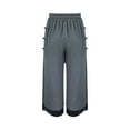 thumbnail image 2 of Eashery Pants for women Light Baggy Jogger Relaxed Mid-Rise Stretch Work Pants Linen Pants (Solid Color,Black,3XL), 2 of 5