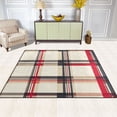 thumbnail image 2 of Yayeee Area Rugs for Living Room 5.2'x4' Non Slip Washable Bedroom Floor Carpet, Red Tartan, 2 of 5