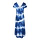 thumbnail image 5 of Puntoco Vestido De Manga Corta Con Cuello En V, Vestido Largo Hasta El Suelo De Verano Para Mujer, Vestido Largo Informal Suelto Con Bolsillos, Abertura De Manga Corta, Azul Xxxl, 5 of 5