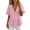 Pink-1, variant on Cute Tops for Women Summer V Neck Pleated Swing T-Shirt Casual Babydoll Peplum Tops Flowy Loose Fit Linen Tee Shirts