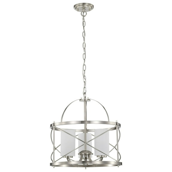 60/5333 Nuvo Lighting Ginger-Three Light Pendant-16 Inches Wide by 17 Inches High-Brushed Nickel Finish -Traditional Installation