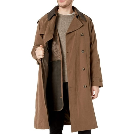 London Fog Mens Iconic Double Ted Trench Coat With Zip Out Liner And Removable Top Collar British Khaki 38r Canada Mens Iconic Double Ted Trench Coat, Men S Trench Coat With Removable Liner