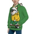 thumbnail image 2 of Daiia Cool Skateboarding Bulldog for Boys Fashion Hoodies & Sweatshirts with Kangaroo Pocket,Hooded Sweatshirt for Kid, Breathable& Moisture Wicking-Medium, 2 of 6