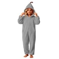 thumbnail image 6 of BRGZLK Halloween Pumpkin Onesie for Boys Girls 2026 Trendy Cute Long Sleeve Flannel Soft Cozy Plush Hooded Jumpsuit Winter Warm Fuzzy One Piece Jumpsuits Gray 14-15 Years, 6 of 7