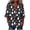 #018-Black, variant on Halloween Tops Women Loose Fit Color Block V Neck Casual Blouse 3/4 Ruffle Flare Sleeve Pumpkin Spider Web Bat Pattern Button Front Lightweight Tops for Fall Festival Gathering
