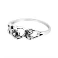 thumbnail image 2 of Stunning Heart Flower Themed Sterling Silver Ring-9, 2 of 7
