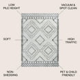 thumbnail image 4 of JONATHAN Y MOROCCAN HYPE 4' Round Area Rug, Amir Moroccan Beni Souk - Cream/Gray, MOH200B-4R, 4 of 10