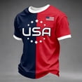 thumbnail image 5 of Men's USA Soccer Jersey Shirts - 2026 Team Short Sleeve Crewneck Fans Football Shirts, Retro Streetwear Tops for Game Day Royal Blue L, 5 of 8
