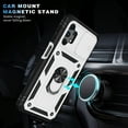 thumbnail image 5 of Military Grade Drop Impact for Samsung Galaxy A32 5G Camera Lens Slide Protection Case 360 Metal Rotating Ring Kickstand Holder Armor Shockproof Case For Samsung Galaxy A32 5G,
White+Black, 5 of 8