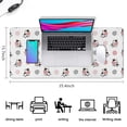 thumbnail image 5 of Long Mouse Pads for Desk,White Cow Dot Pattern Desk Mats on Top Of Desks, Desk Mouse Pad Extra Large with 3mm Non-Slip Base and Stitched Edge for Gaming,Office,Work,Home 35.4"x15.7", 5 of 6